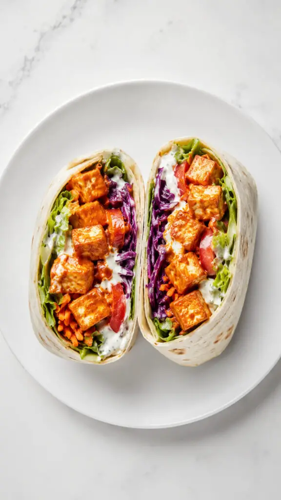 Buffalo Tofu Wraps