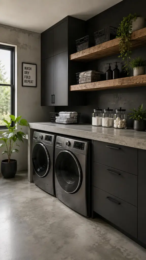 Concrete Laundry Room Floor
