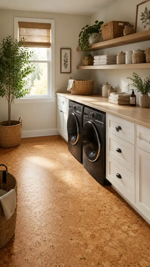 Cork Laundry Room Floor