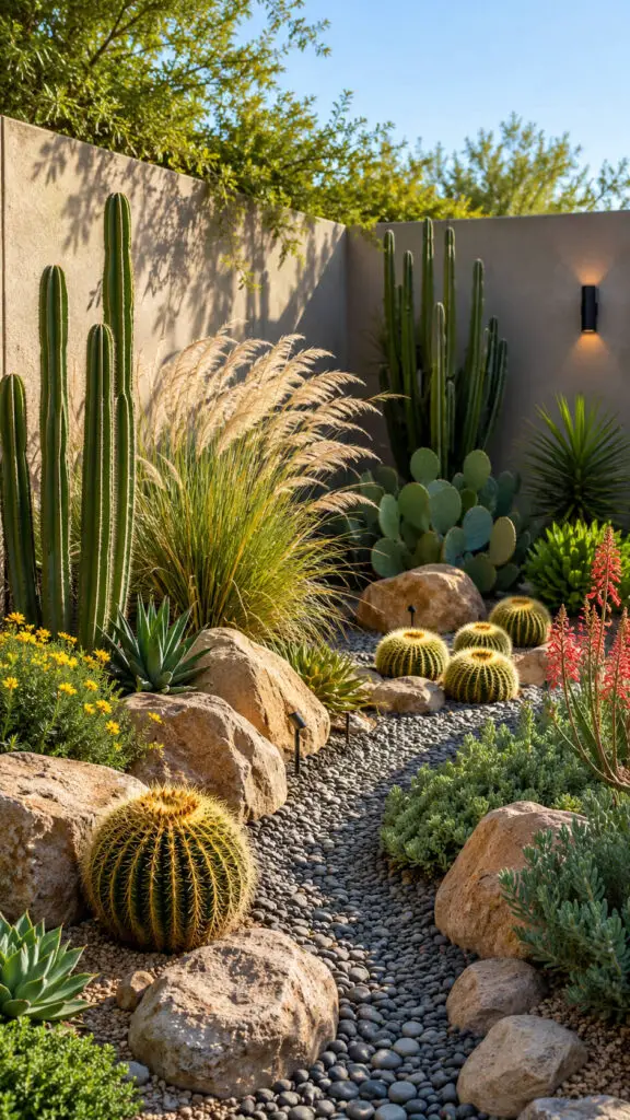 Grasses And Cactus