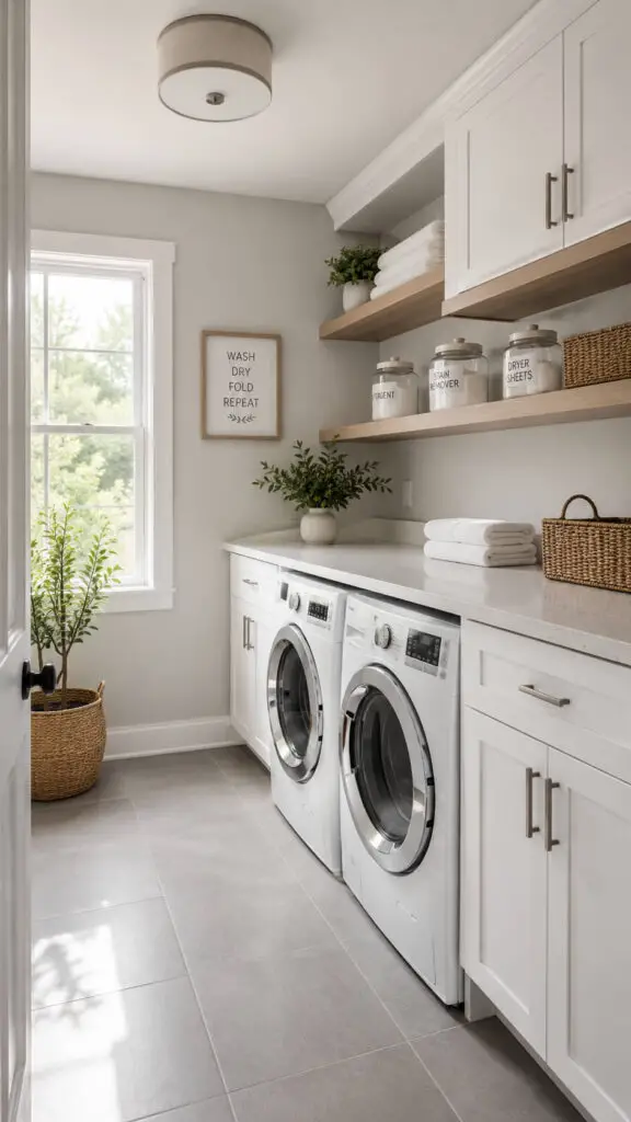 Gray Laundry Room Floor