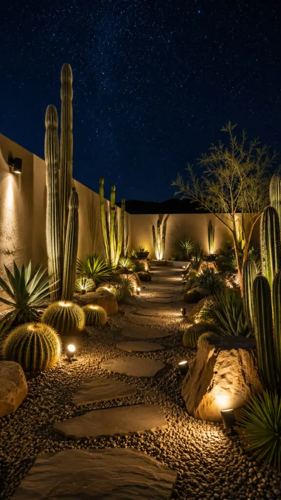 Illuminated Cactus Garden