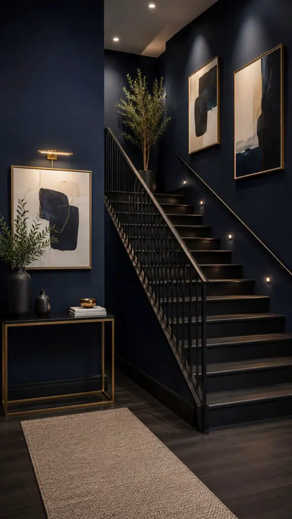 Navy Accent Staircase