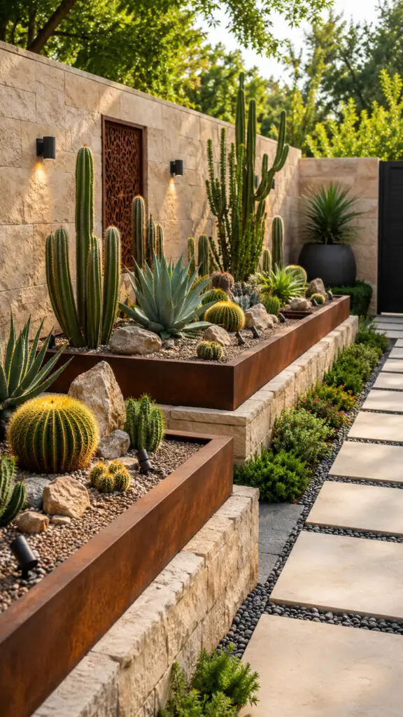 Raised Bed Cactus Design