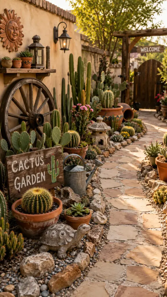 Rustic Cactus Garden