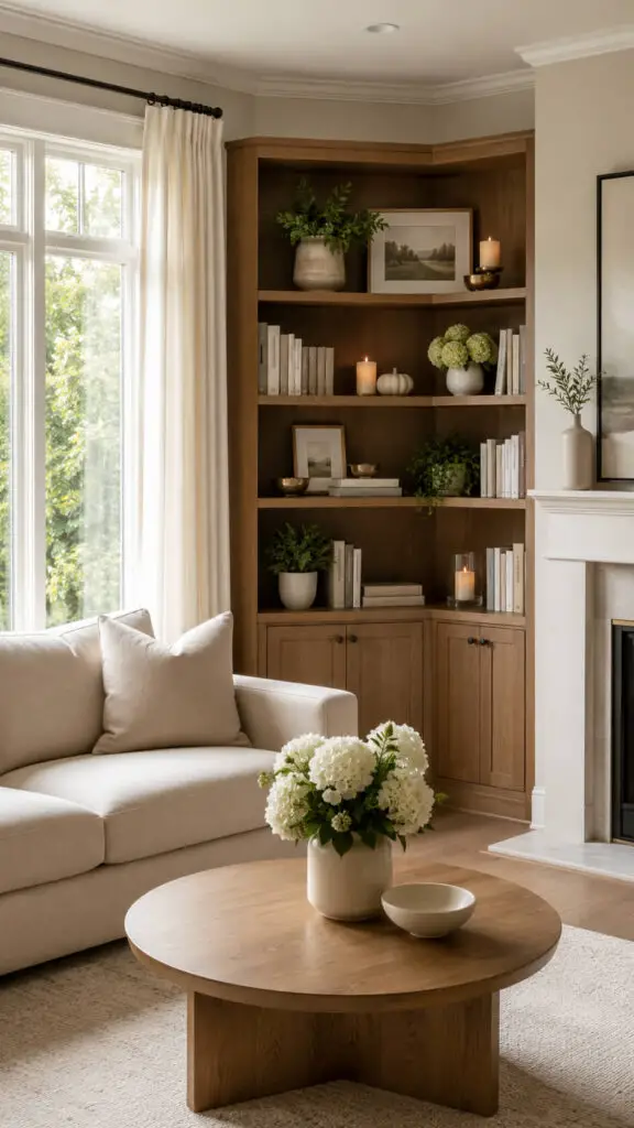 Seasonal Corner Bookshelf