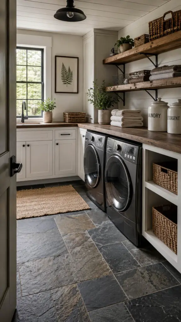Slate Laundry Room Floor