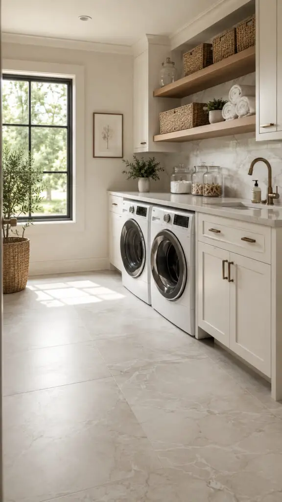Stone Laundry Room Floor