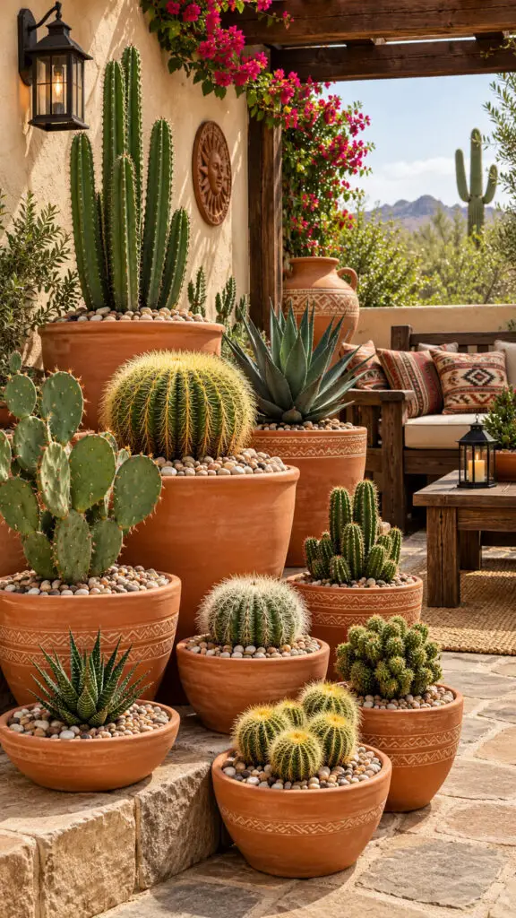Terracotta Cactus Arrangement