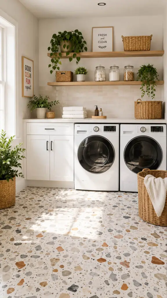 Terrazzo Laundry Room Floor