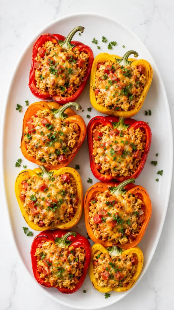 Tofu Stuffed Bell Peppers