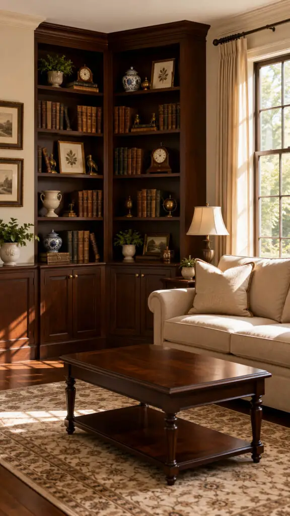 Vintage Corner Bookshelf