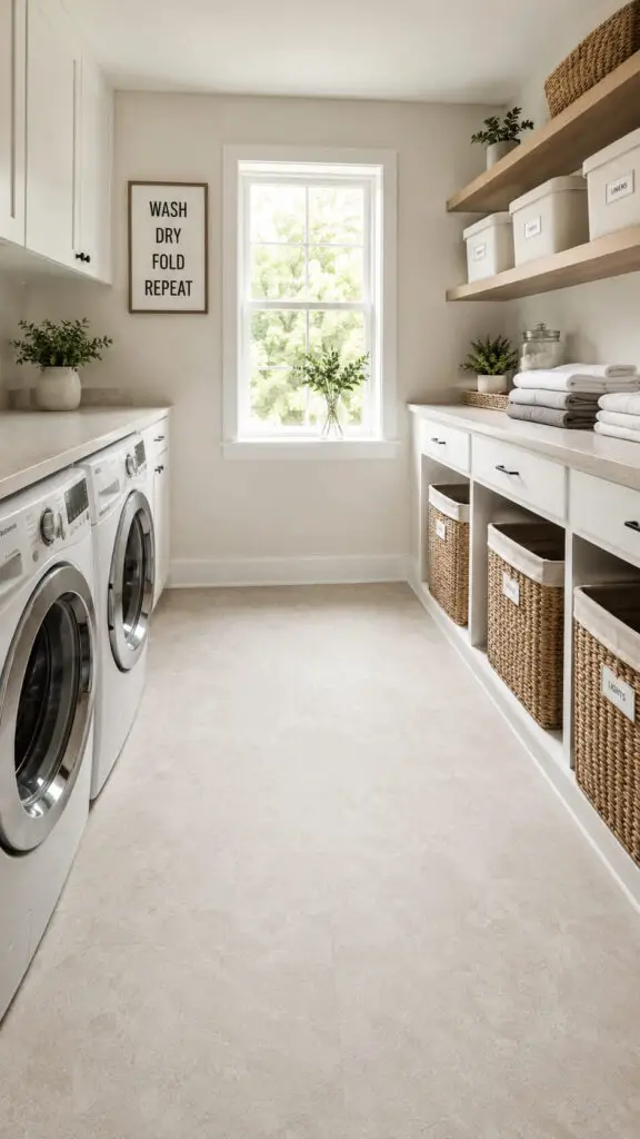 Vinyl Sheet Laundry Room Floor