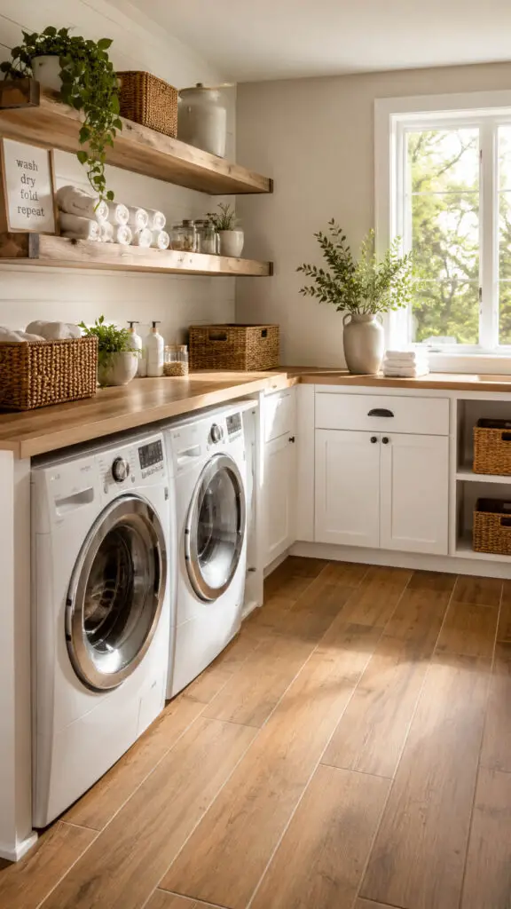 Wood Look Laundry Room Floor