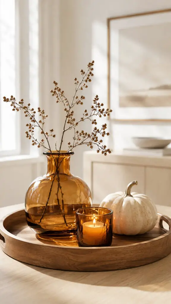 Amber Glass Fall Tray