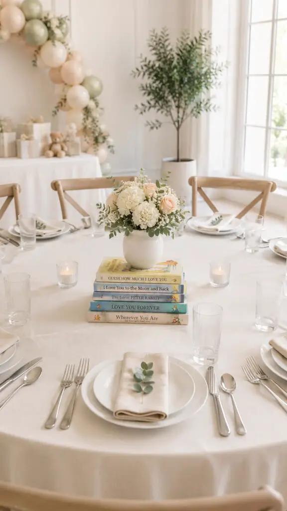 Baby Shower Book Stack