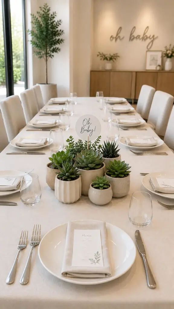 Baby Shower Mini Succulents