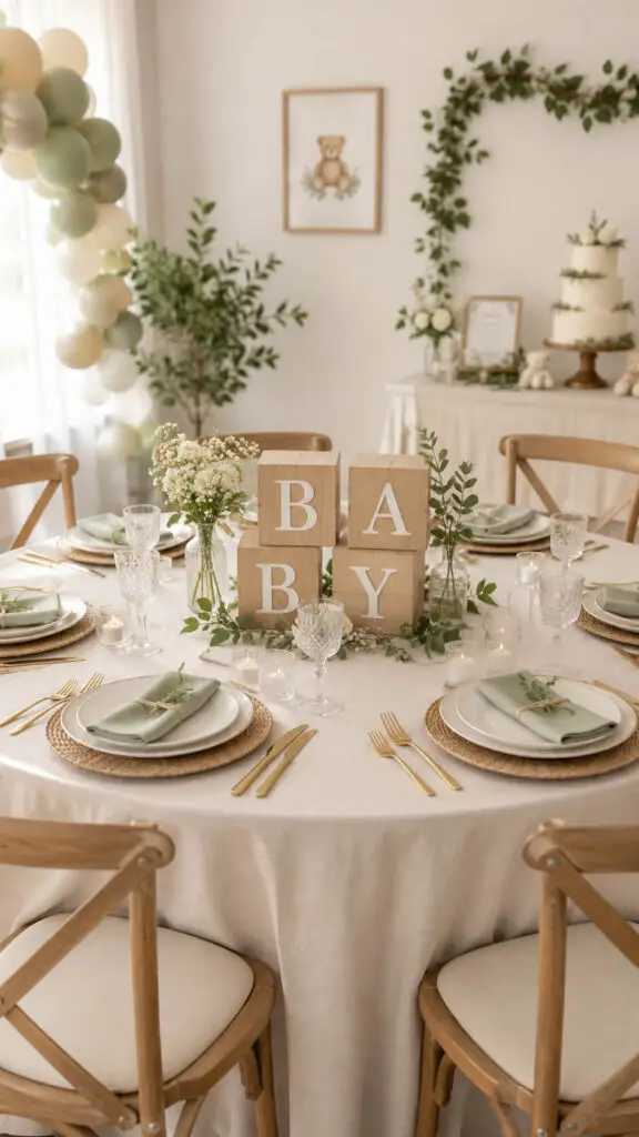 Blocks Baby Shower Centerpiece