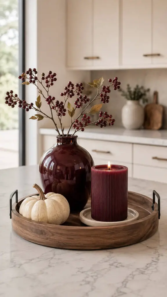 Burgundy Fall Tray