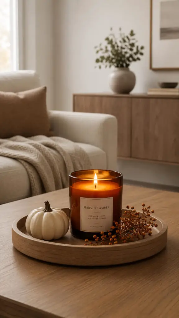 Cozy Candle Fall Tray