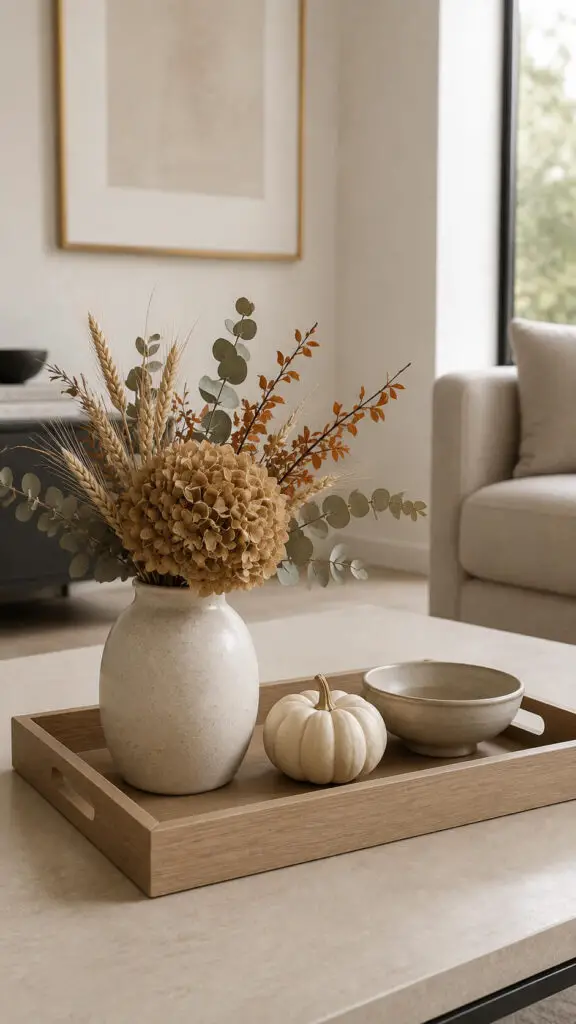 Dried Floral Fall Tray
