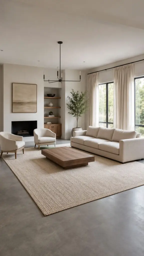 Grey Floor Layered Rug