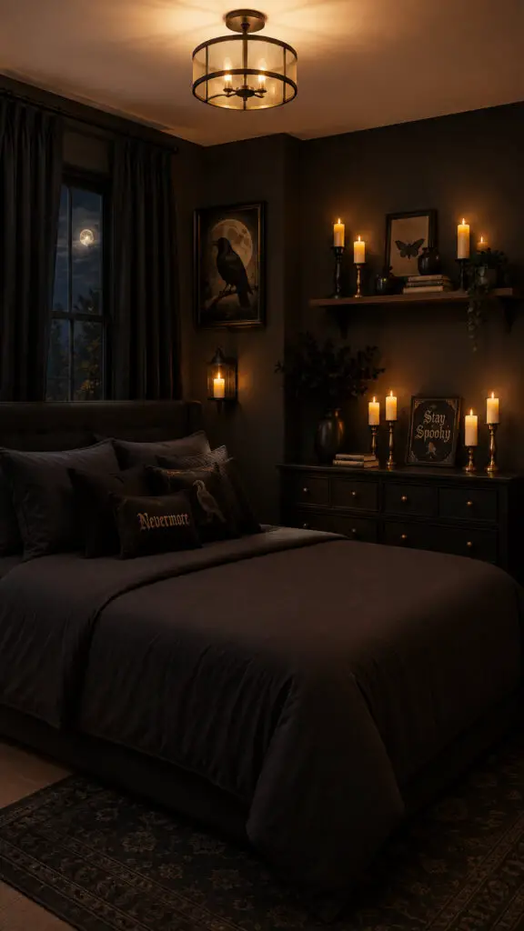 Halloween Candlelight Bedroom