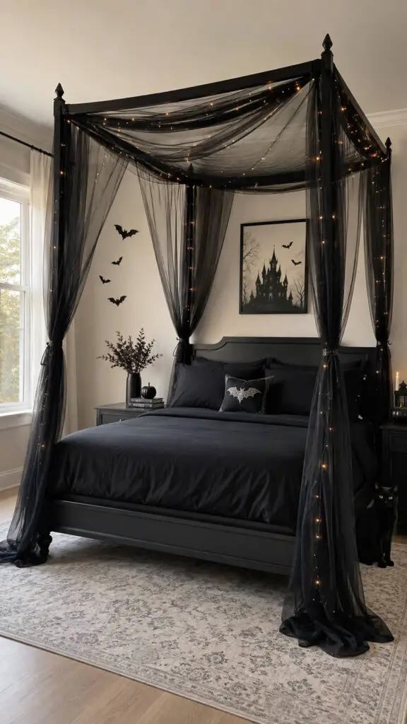 Halloween Canopy Bedroom