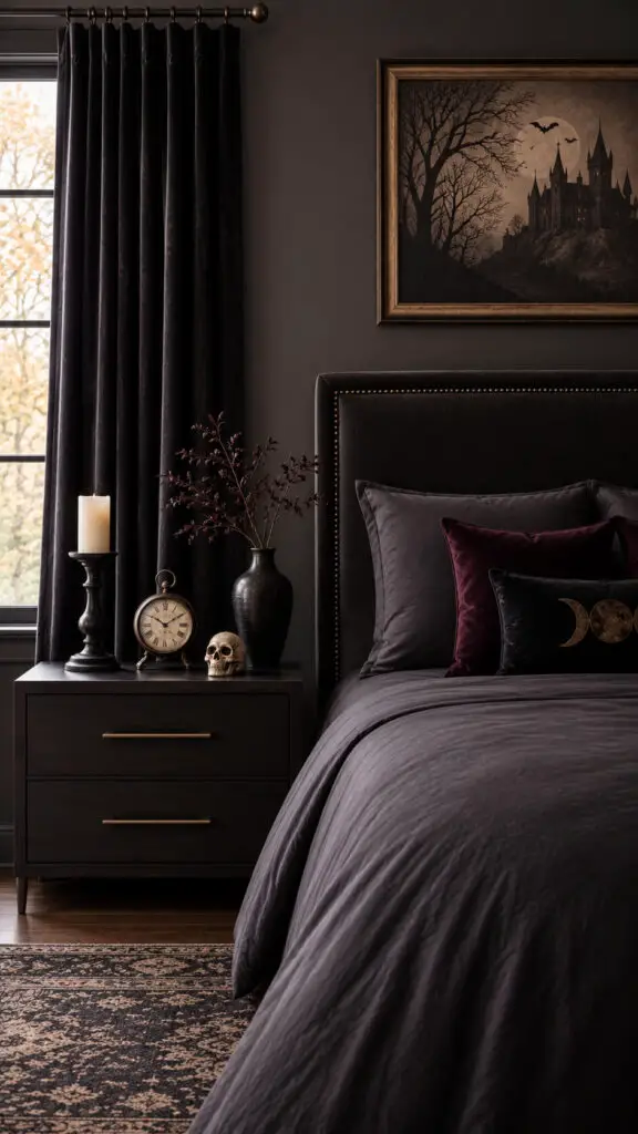 Halloween Gothic Curtain Bedroom