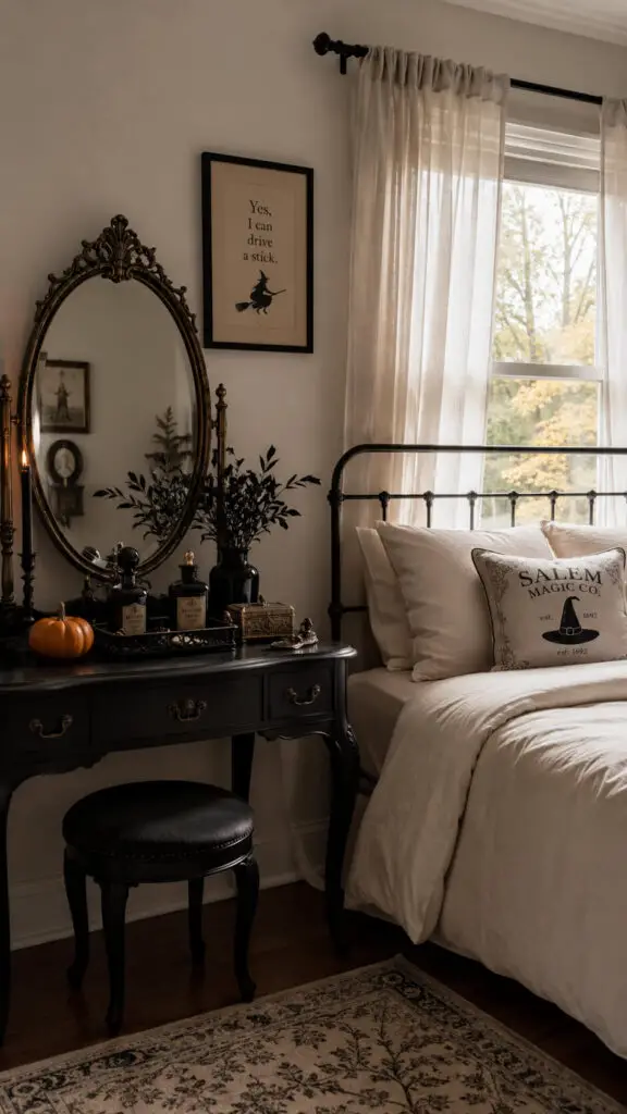 Halloween Witchy Vanity Bedroom
