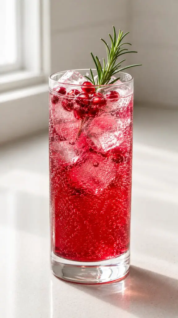 Pomegranate Rosemary Gin Fizz