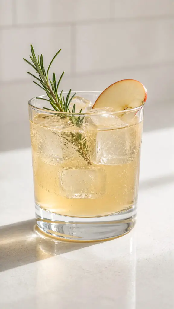 Rosemary Gin and Apple Cocktail
