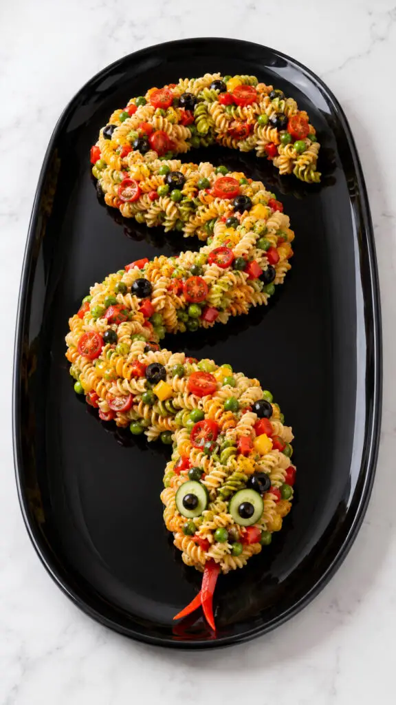 Snake Shaped Pasta Salad