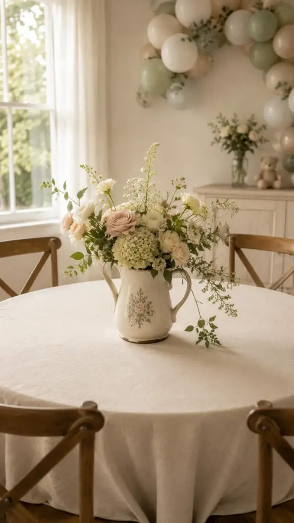 Vintage Baby Shower Flowers