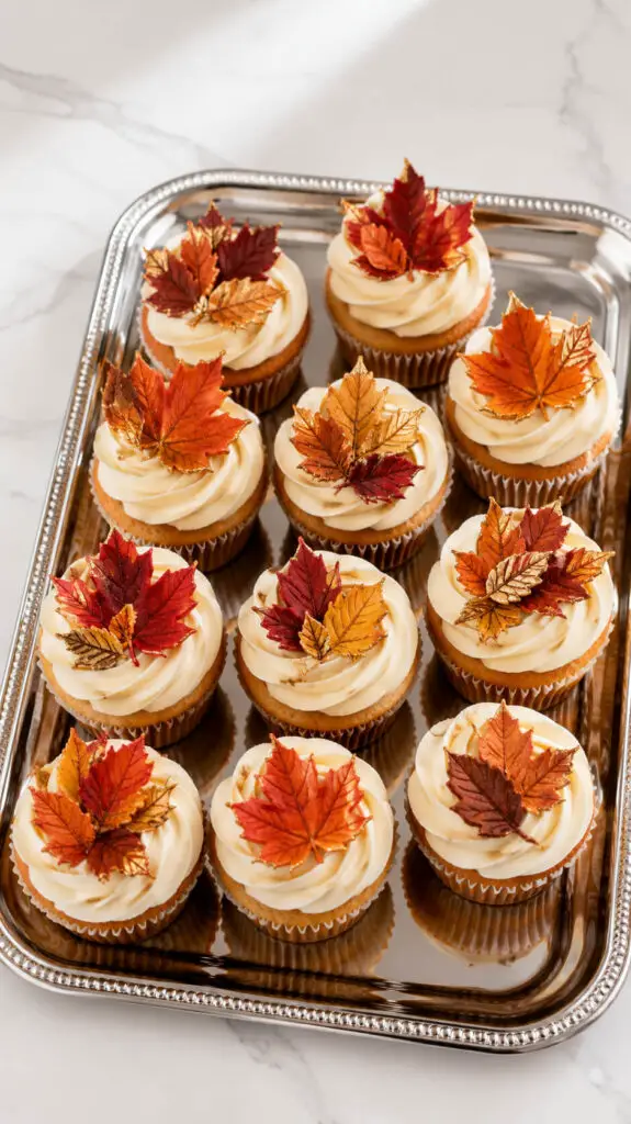 Autumn Leaf Cupcakes