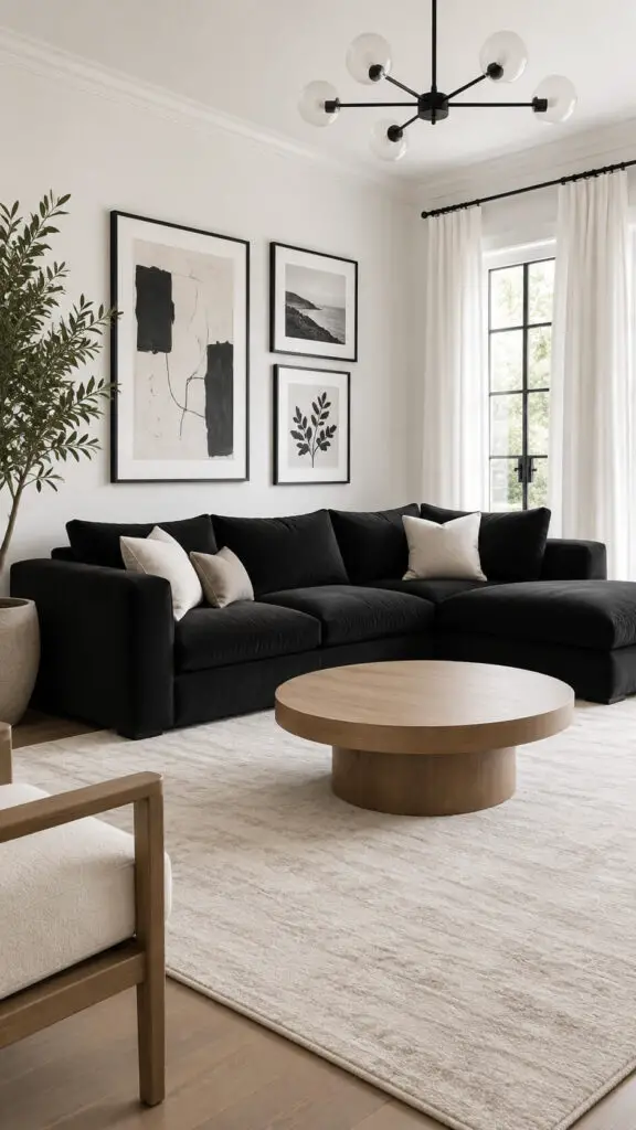 Black Couch Black And White