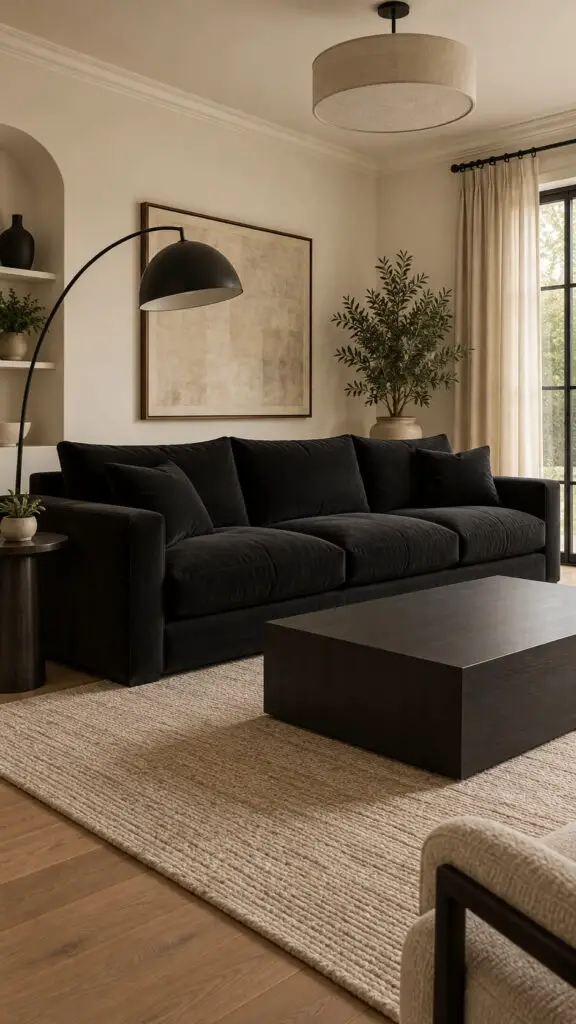 Black Couch Floor Lamp