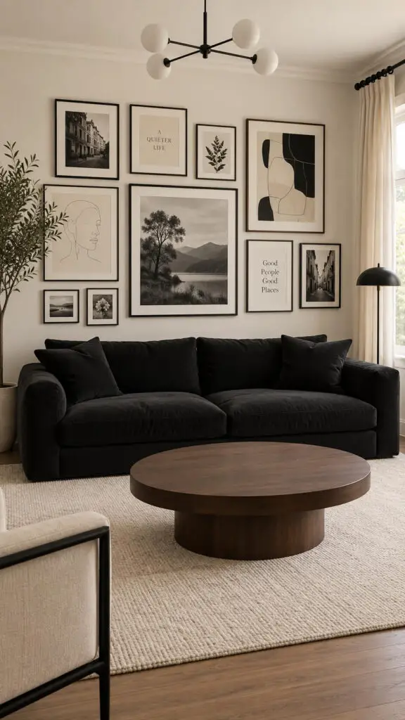 Black Couch Gallery Wall