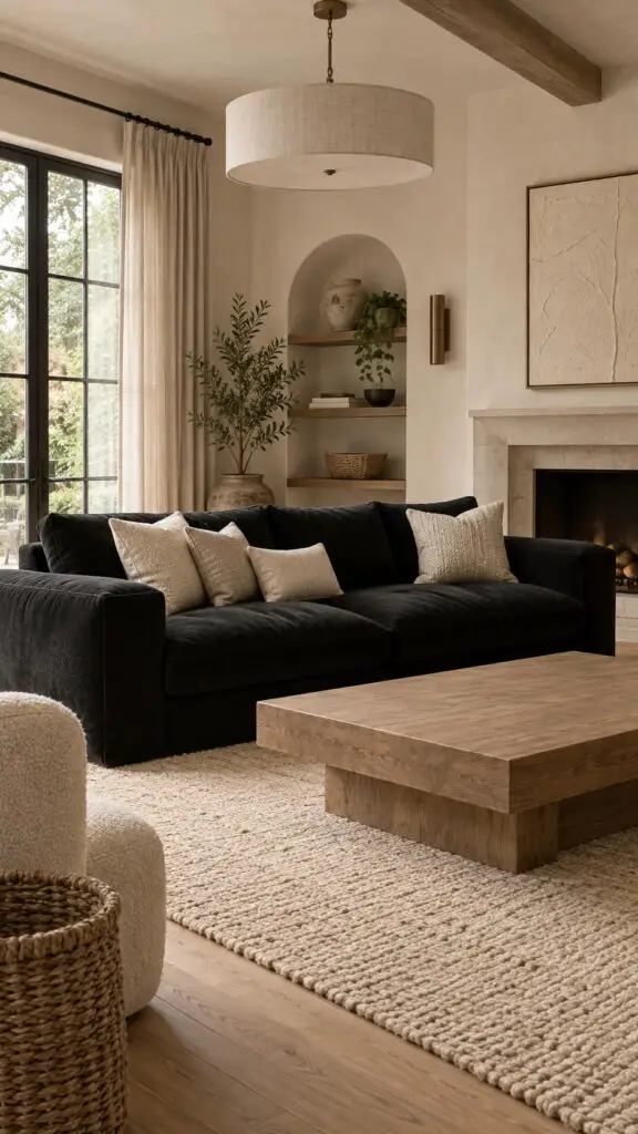 Black Couch Layered Textures