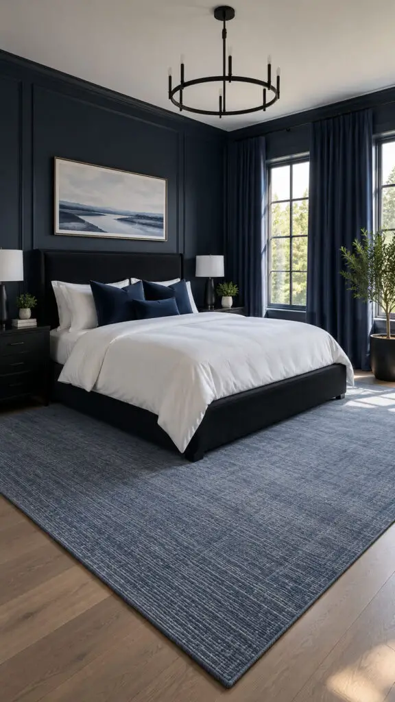 Black and Blue Area Rug