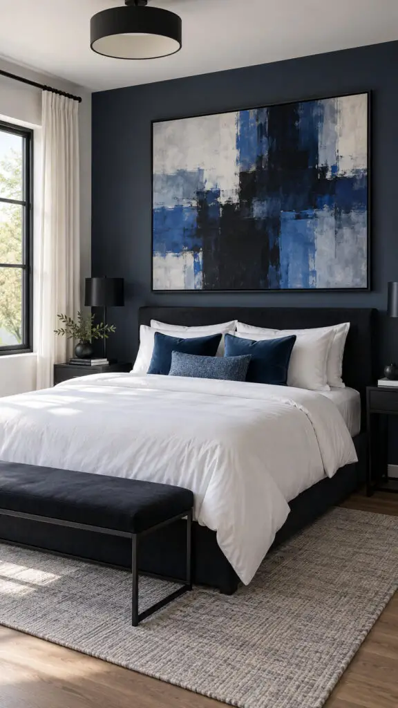 Black and Blue Artwork