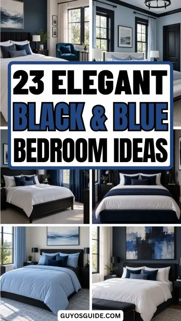 Black and Blue Bedroom Ideas