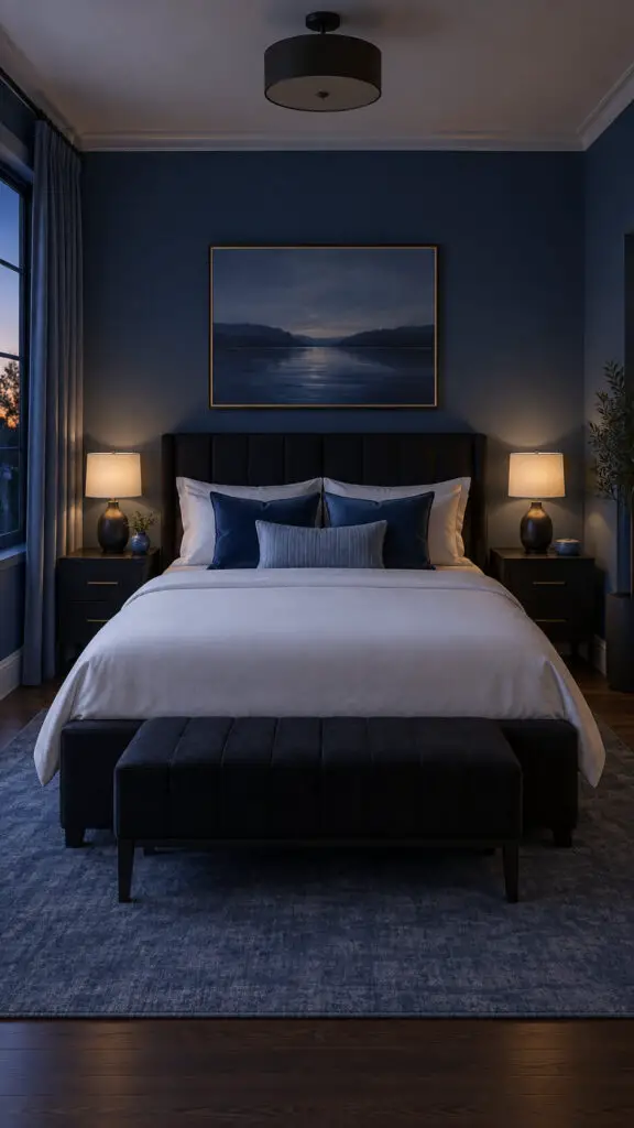 Black and Blue Nightstands