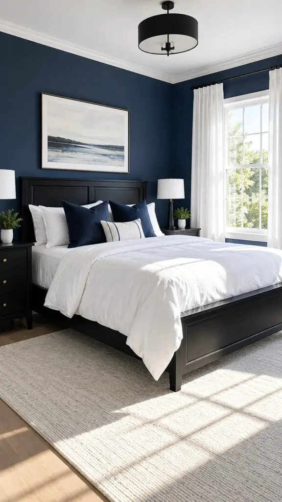 Black and Blue White Contrast