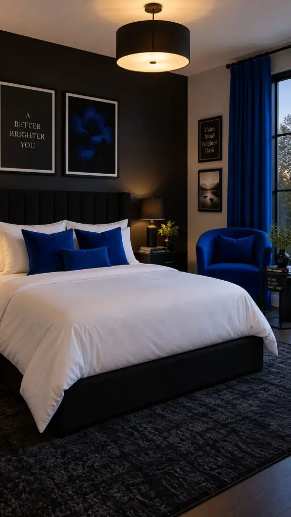 Black and blue Cobalt Contrast