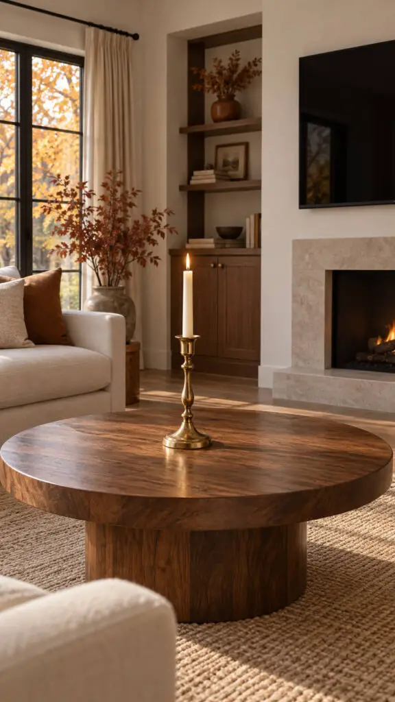 Brass Accent Coffee Table