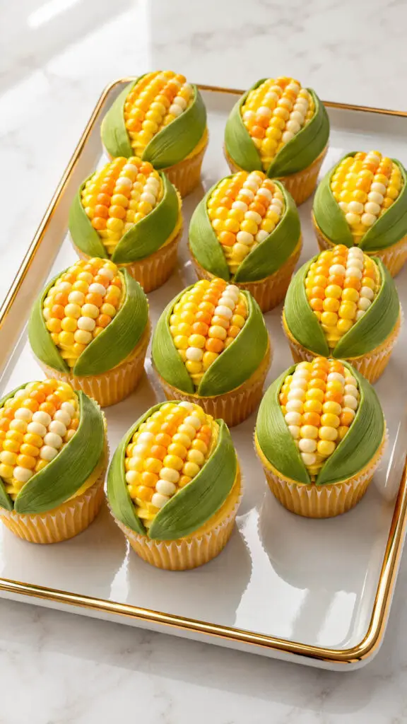 Corn Candy Cupcakes