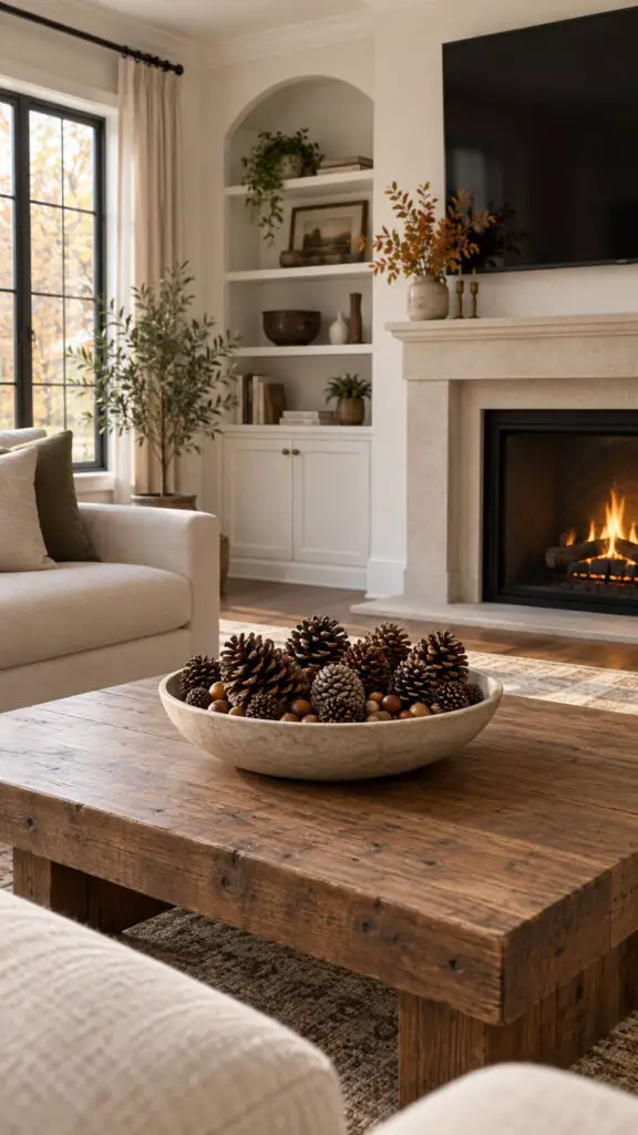 Fall Pinecone Coffee Table