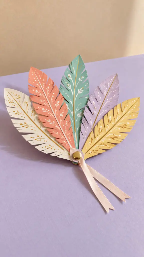 Feather Bookmark Fan