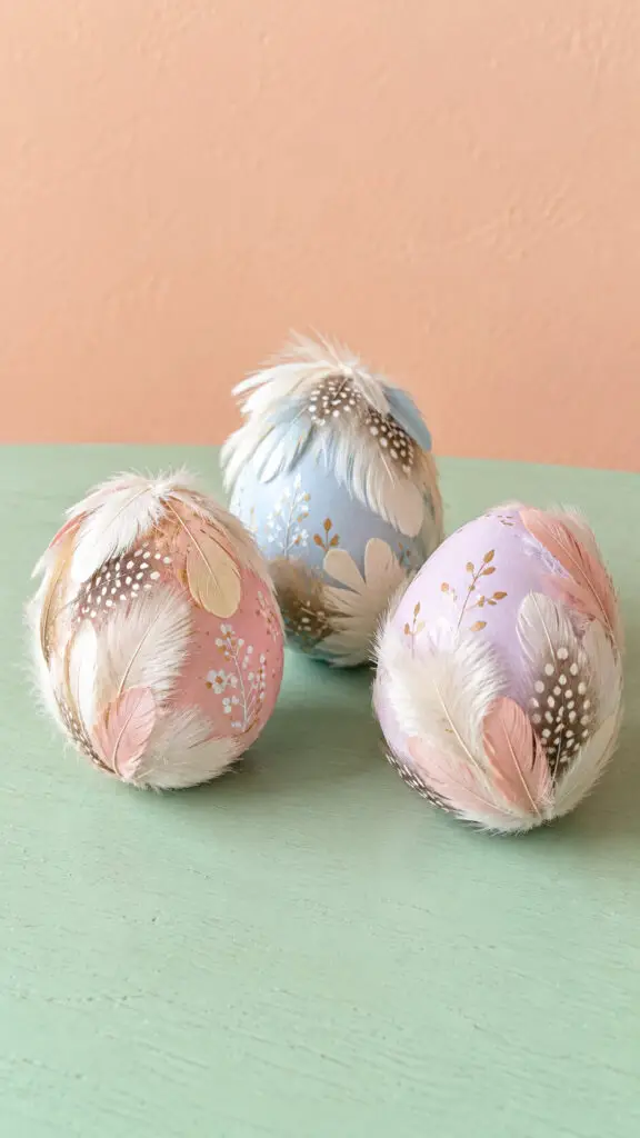 Feather Easter Eggs